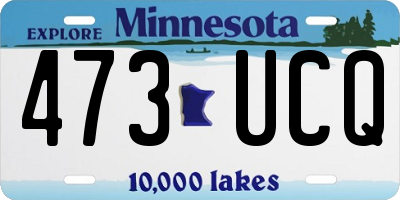 MN license plate 473UCQ