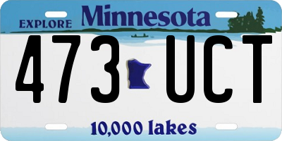 MN license plate 473UCT