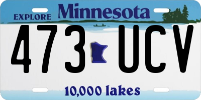 MN license plate 473UCV