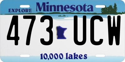 MN license plate 473UCW