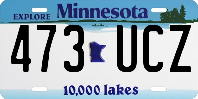 MN license plate 473UCZ