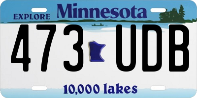 MN license plate 473UDB