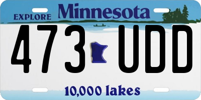 MN license plate 473UDD