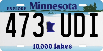 MN license plate 473UDI