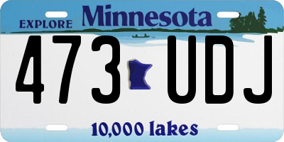 MN license plate 473UDJ