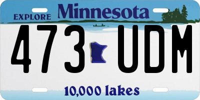 MN license plate 473UDM