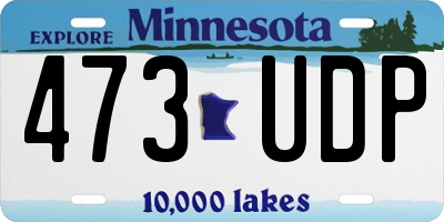 MN license plate 473UDP