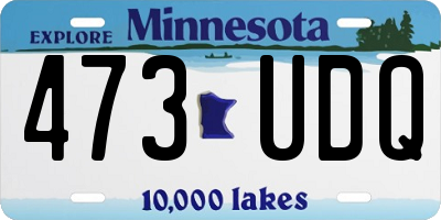 MN license plate 473UDQ