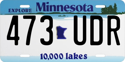 MN license plate 473UDR