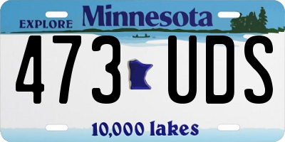 MN license plate 473UDS