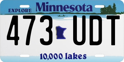 MN license plate 473UDT