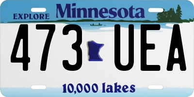 MN license plate 473UEA