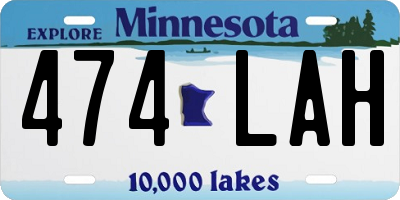 MN license plate 474LAH