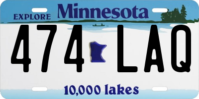 MN license plate 474LAQ
