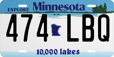 MN license plate 474LBQ
