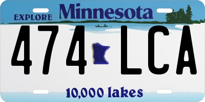 MN license plate 474LCA