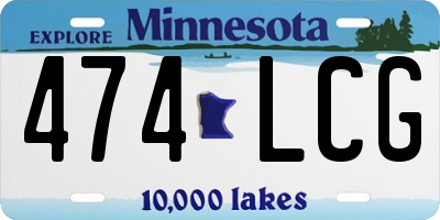 MN license plate 474LCG