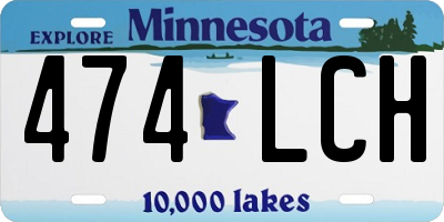 MN license plate 474LCH