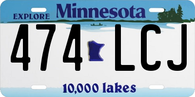MN license plate 474LCJ