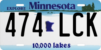 MN license plate 474LCK
