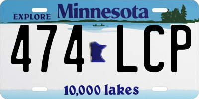 MN license plate 474LCP