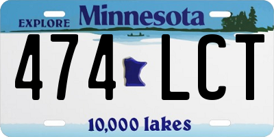 MN license plate 474LCT