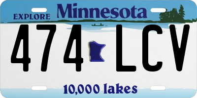 MN license plate 474LCV