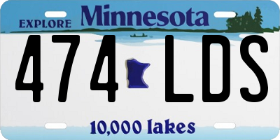 MN license plate 474LDS