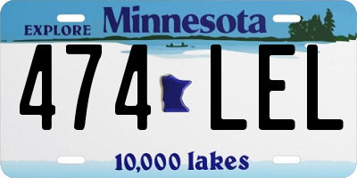 MN license plate 474LEL