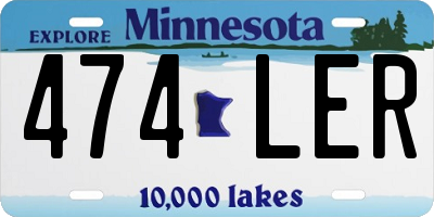 MN license plate 474LER