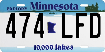 MN license plate 474LFD