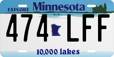 MN license plate 474LFF