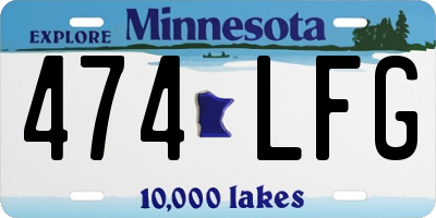MN license plate 474LFG