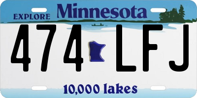 MN license plate 474LFJ