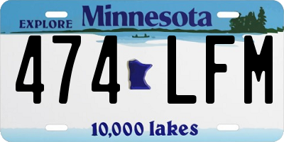 MN license plate 474LFM