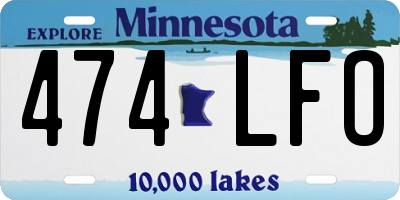 MN license plate 474LFO