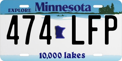 MN license plate 474LFP