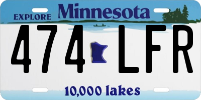 MN license plate 474LFR