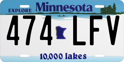 MN license plate 474LFV
