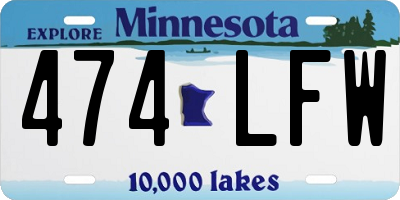 MN license plate 474LFW