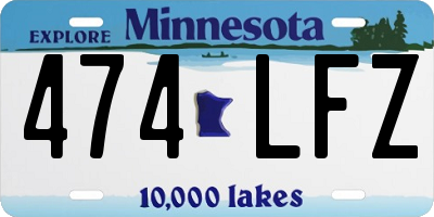 MN license plate 474LFZ