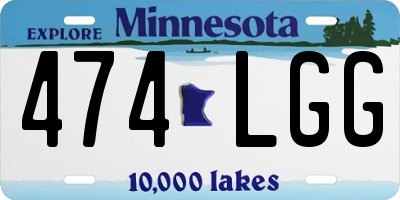 MN license plate 474LGG