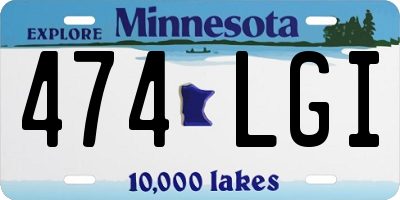 MN license plate 474LGI