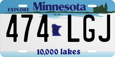 MN license plate 474LGJ