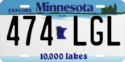 MN license plate 474LGL