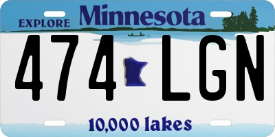 MN license plate 474LGN