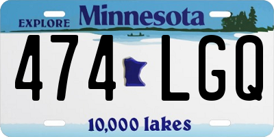 MN license plate 474LGQ