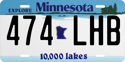 MN license plate 474LHB