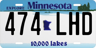 MN license plate 474LHD