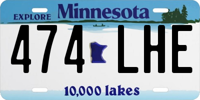 MN license plate 474LHE